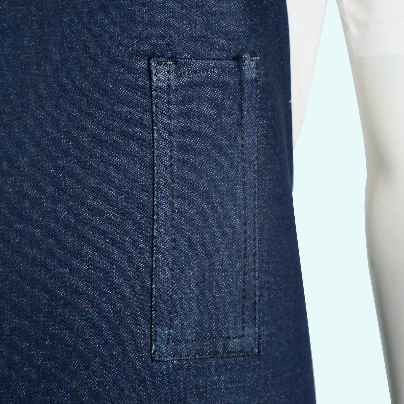 Blue Denim Apron Hand & Pencil Pocket