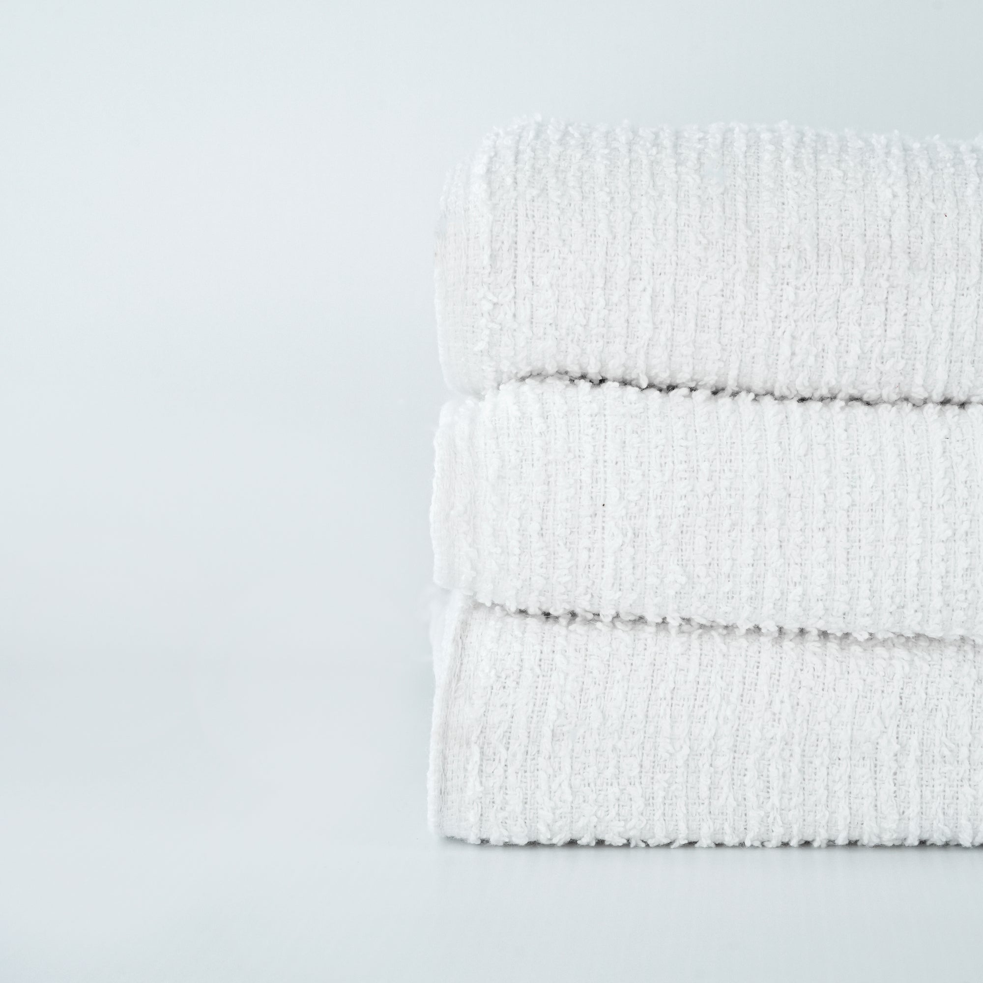 White Ribbed Bar Mop