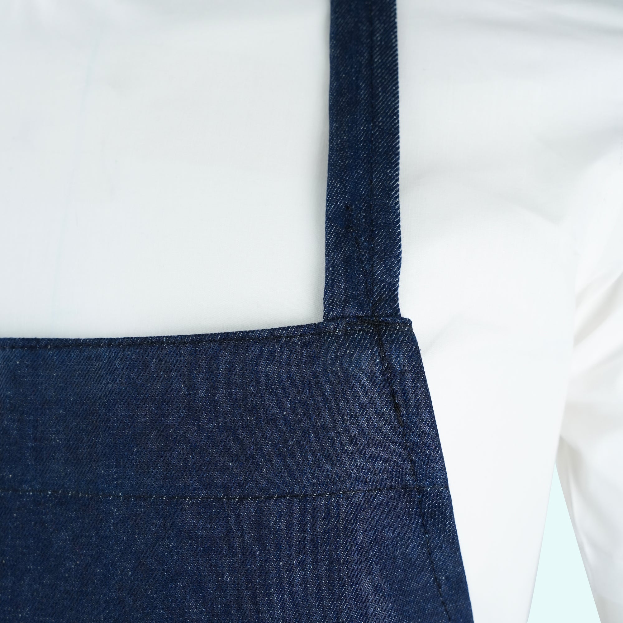 Blue Denim Apron Hand & Pencil Pocket