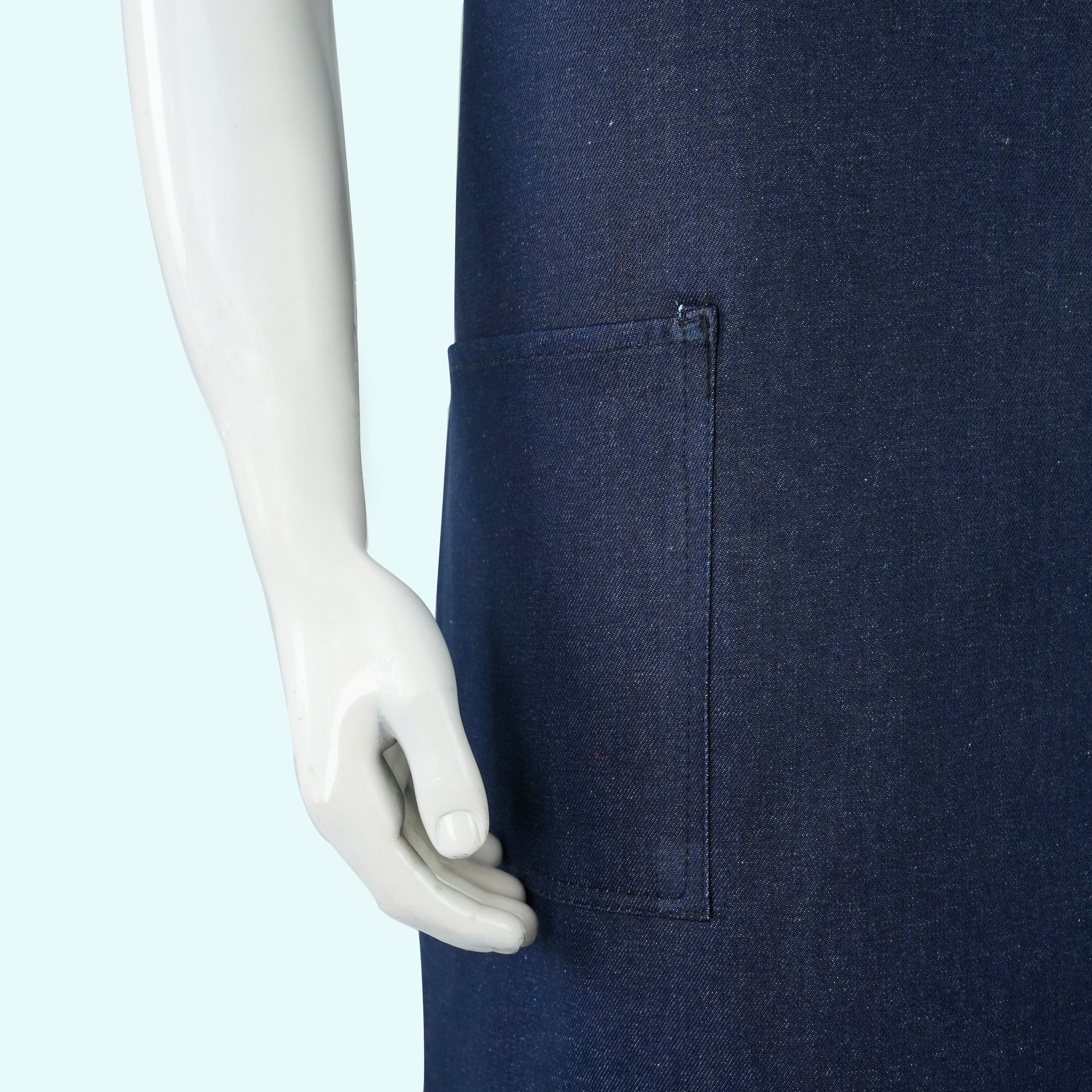 Blue Denim Apron Hand & Pencil Pocket